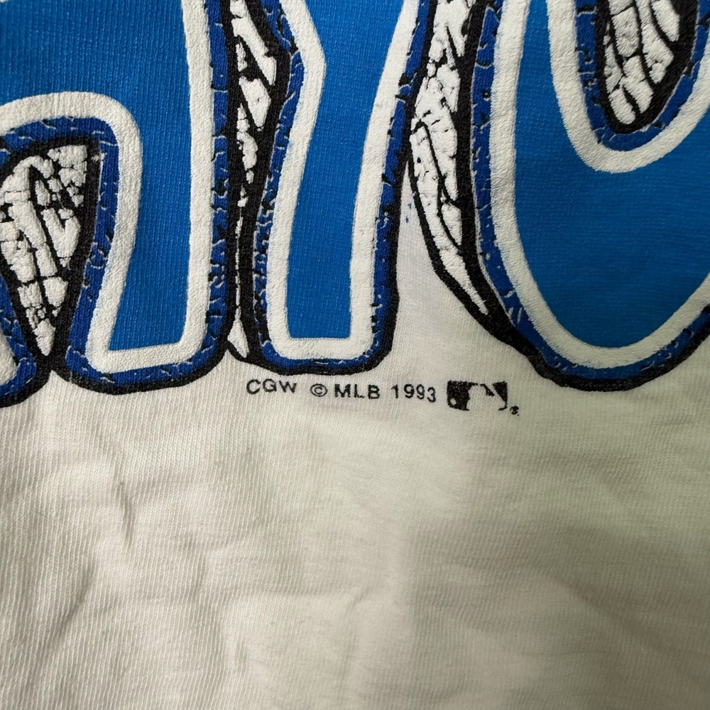 Vintage 90s Toronto Blue Jays MLB Baseball T-Shirt White Sz XL B2699 - Picture 3 of 5